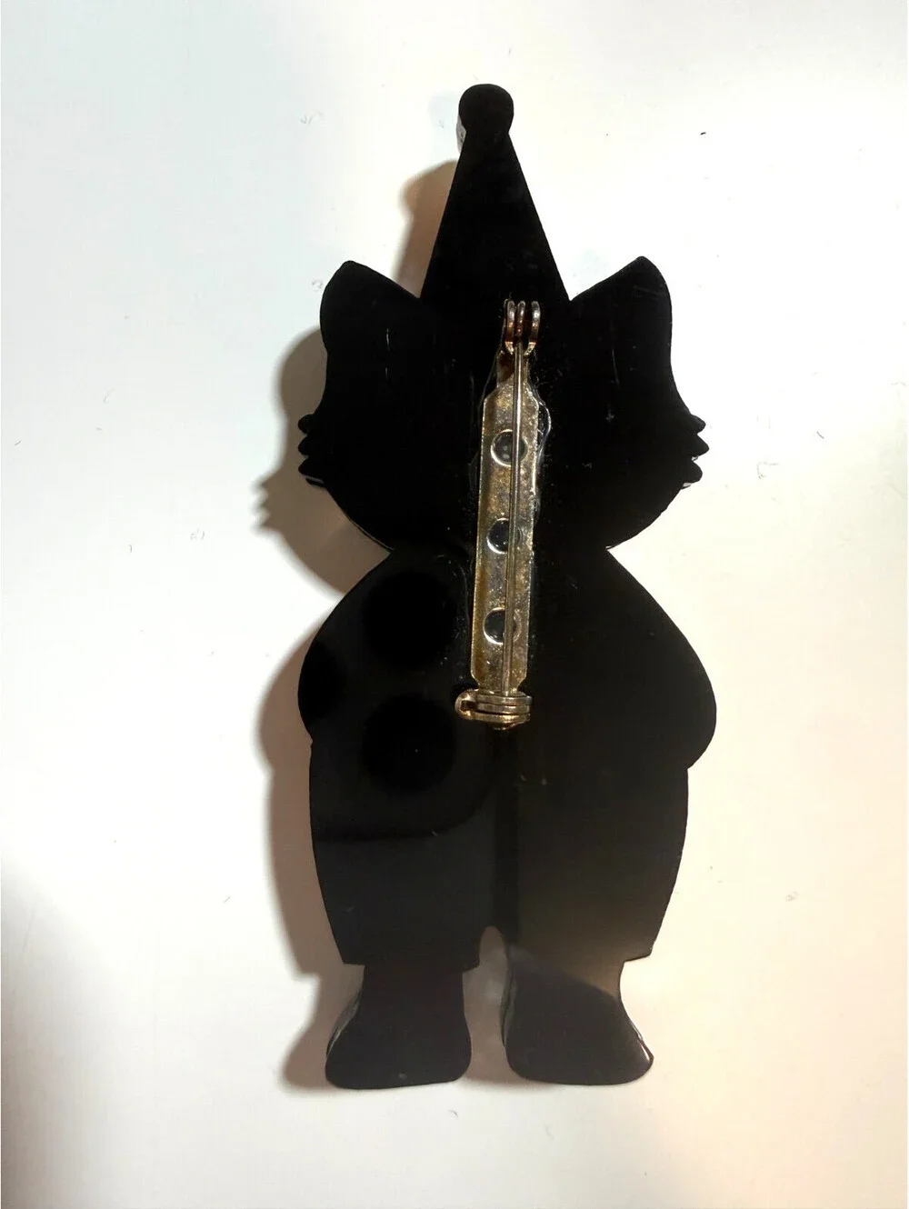 Halloween Cat Brooch - Switchblade Maid Spooky Black Kitten Retro Acrylic Pin